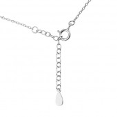 Colier argint model geometric DiAmanti Z1497N-DIA